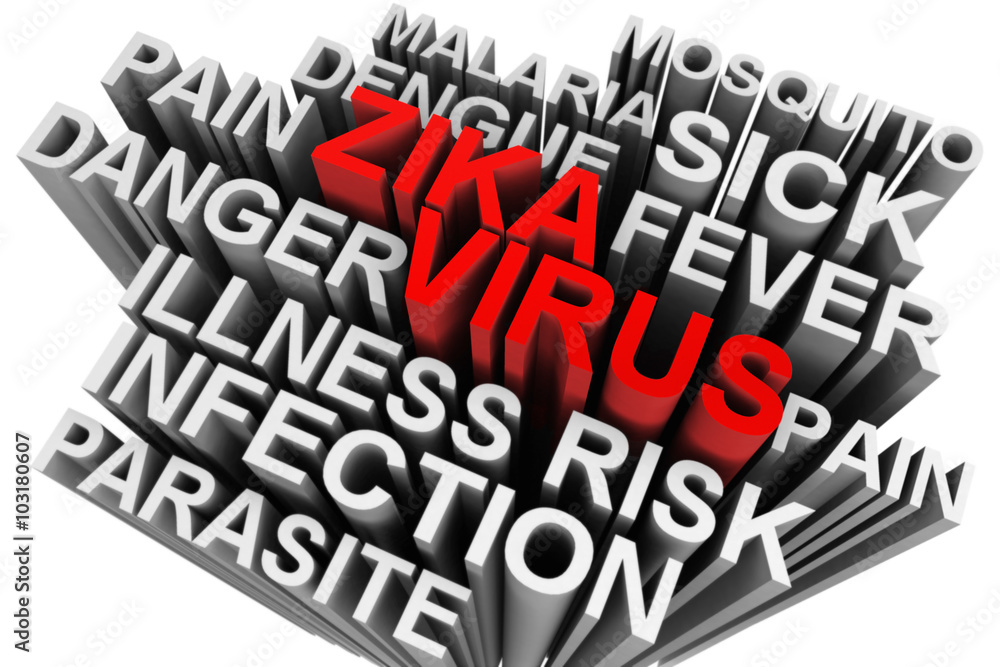 Zika Virus 3D Text