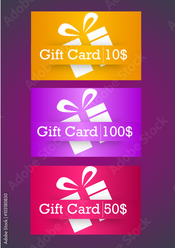 Gift card voucher. Business banner template.