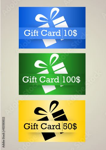 Gift card voucher. Business banner template.