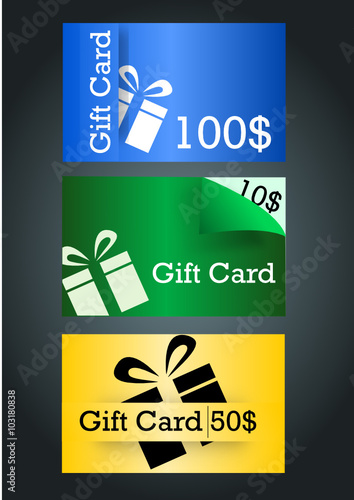 Gift card voucher. Business banner template.