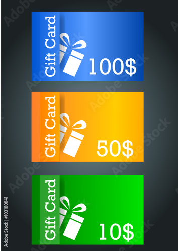 Gift card voucher. Business banner template.