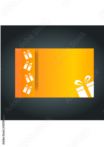 Gift card voucher. Business banner template.