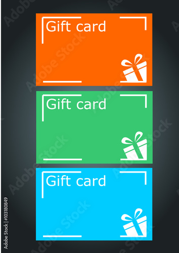 Gift card voucher. Business banner template.