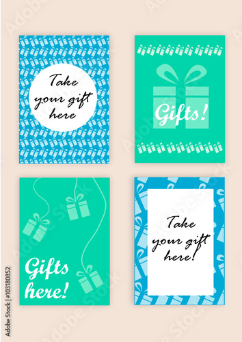 Gift card voucher. Business banner template.