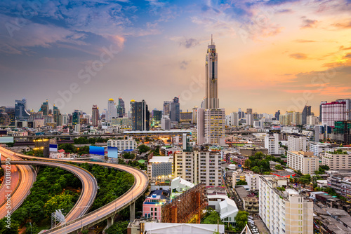 Sticker Bangkok, Thailand downtown cityscape.