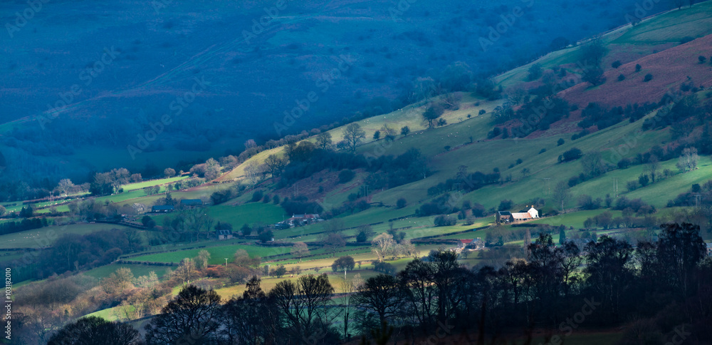 Obraz premium Black Mountains foothills