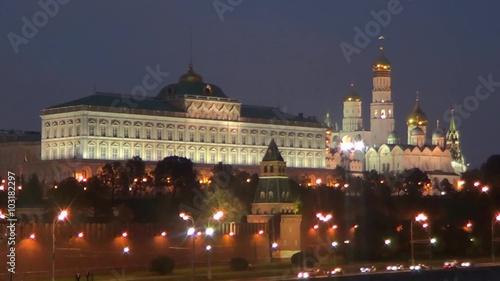 Big Kremlin palace at night