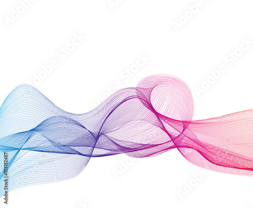Abstract Colored Wave Background. Vector Illustration.