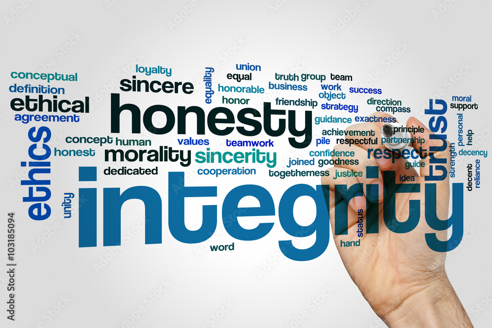 Integrity word cloud