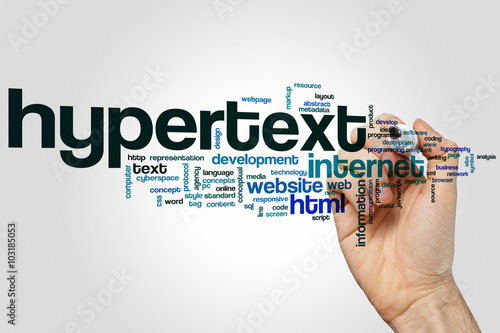 Hypertext word cloud photo