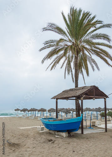 Deserted beach in Spain