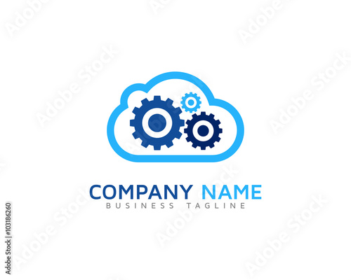 Cloud Repair Logo Design Template