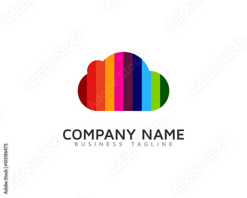 Free Download Cloud Color Logo Design Template - GFXLoad