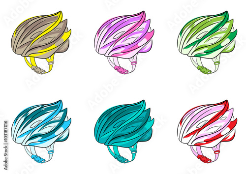 Clipart with bicycle helmets