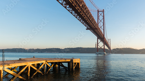The 25th of April Bridge in Lisbon