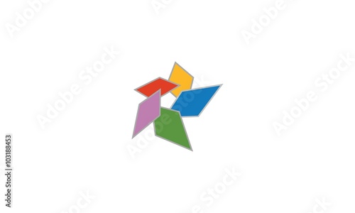  abstract square company logo
