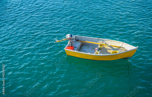 small dinghy with outboard motor
