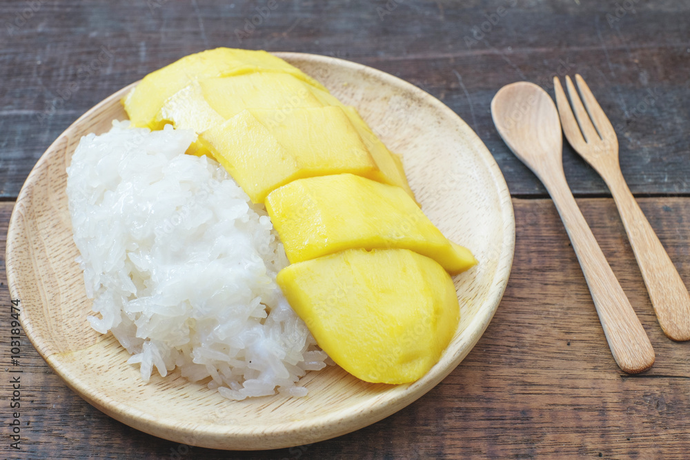 sticky rice and mango sticky rice and mango