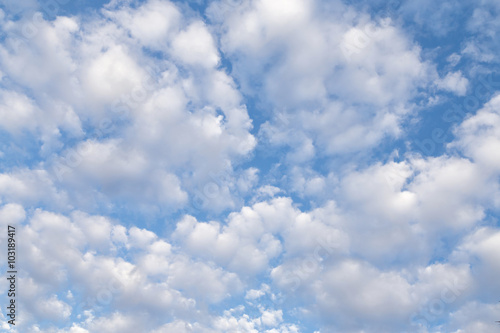 white cloud and blue sky, background and texture