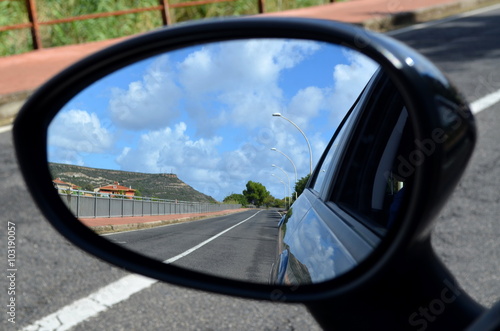 heard someone comparing your past to what you see in a rearview mirror so I thought I'd give this picture a try.  Looking in the mirror at Sardinia island Italy