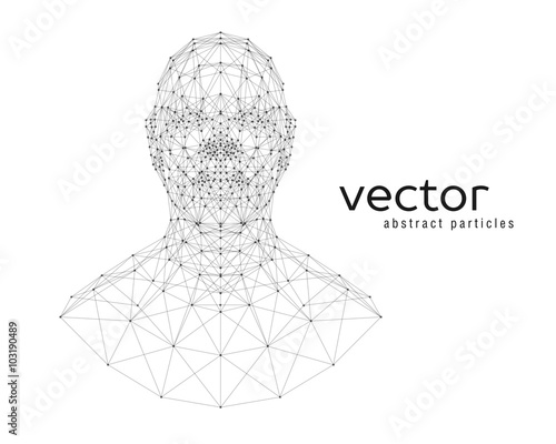 Abstract vector illustration of human head