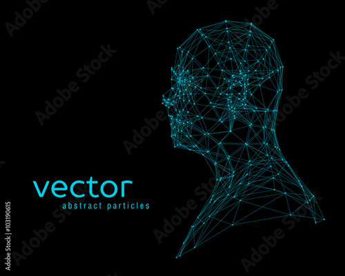 Abstract vector illustration of human head