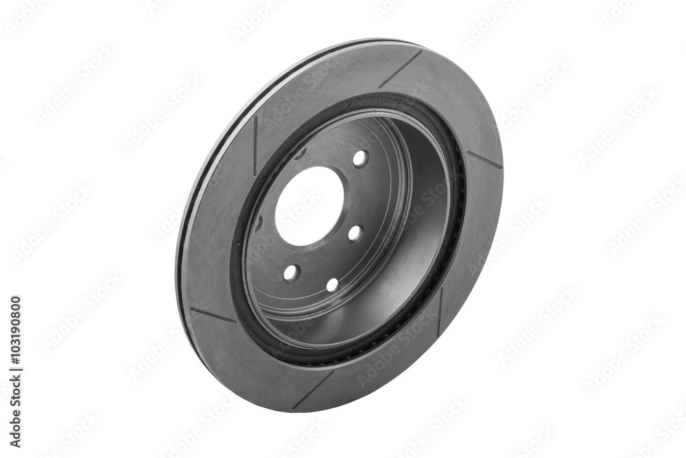 New car brake disks isolated on white background. Clipping path New car brake disks isolated on white background. Clipping path