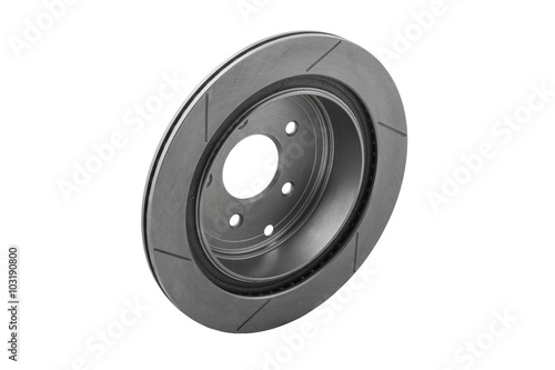 New car brake disks isolated on white background. Clipping path