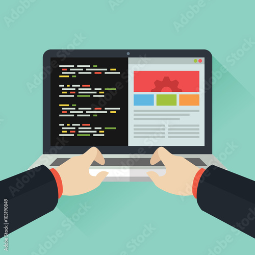 Best Website Development Coding Stock illustration