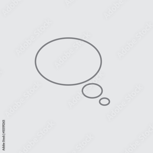 Cloud dialog bubble flat icon vector illustration 
