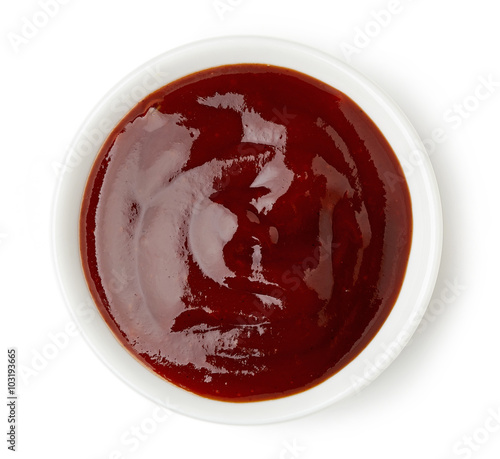 Bowl of barbecue sauce photo