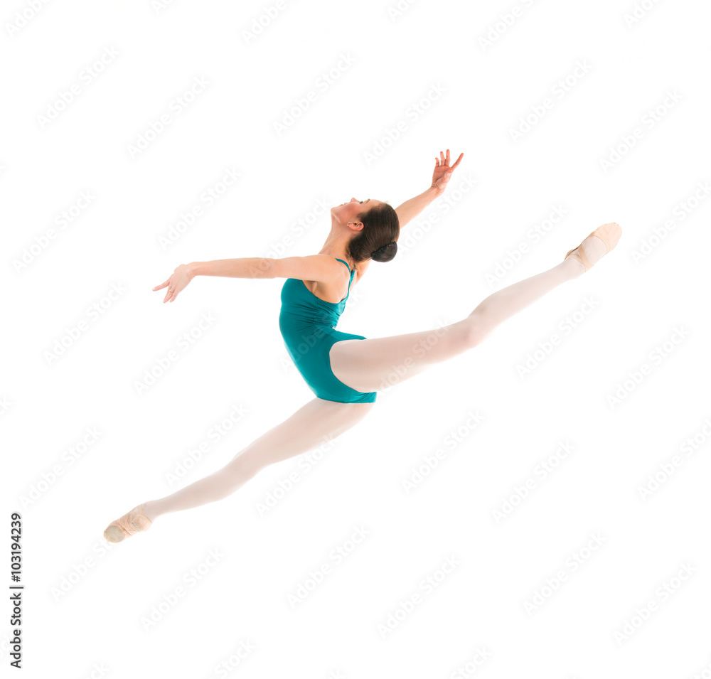 young ballet dancer jumping