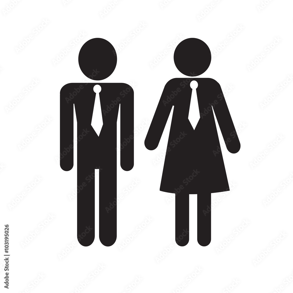 man and lady People icon Illustration design man and lady People icon Illustration design