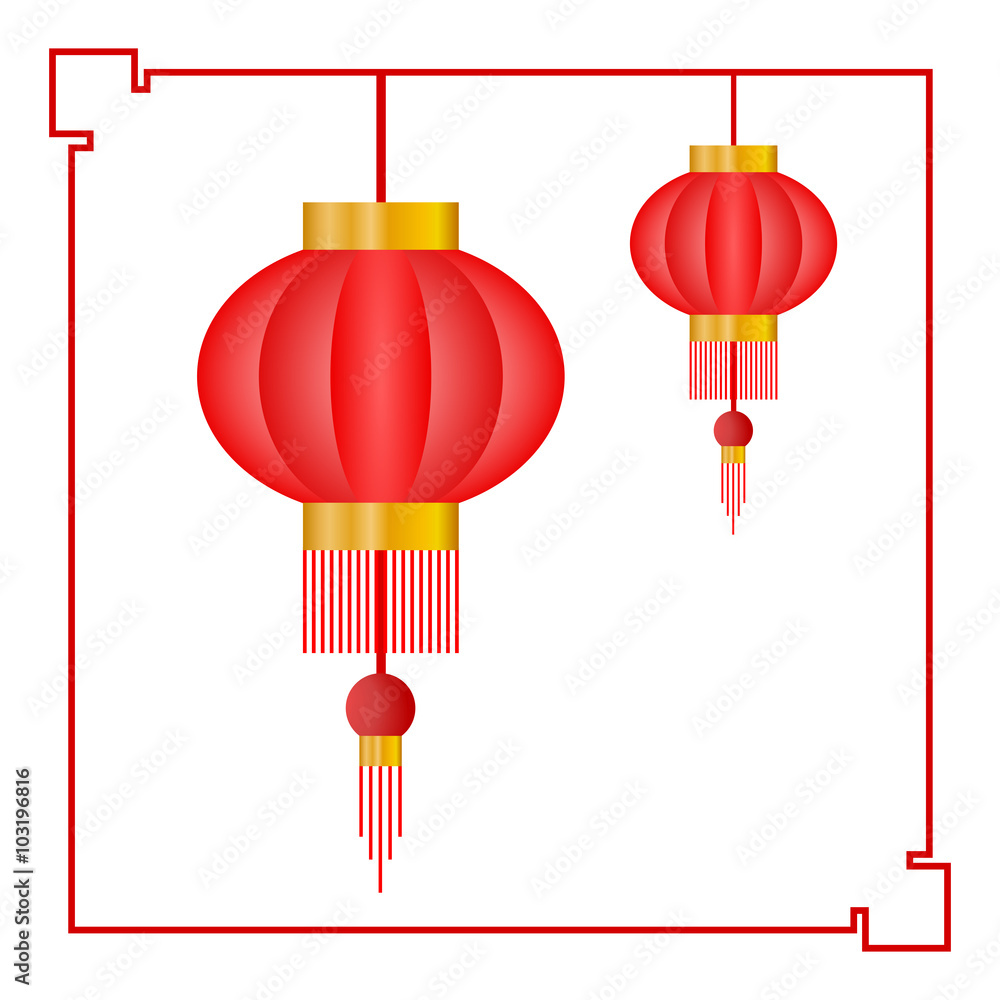 Chinese paper cutting motif chinese lantern. Chinese paper cutting motif chinese lantern.