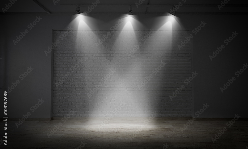 spotlights, empty room spotlights, empty room