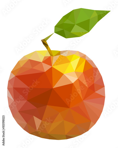 Red apple vector.