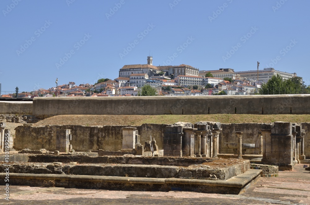 Obraz premium View of Coimbra from the old Monastery, Portugal