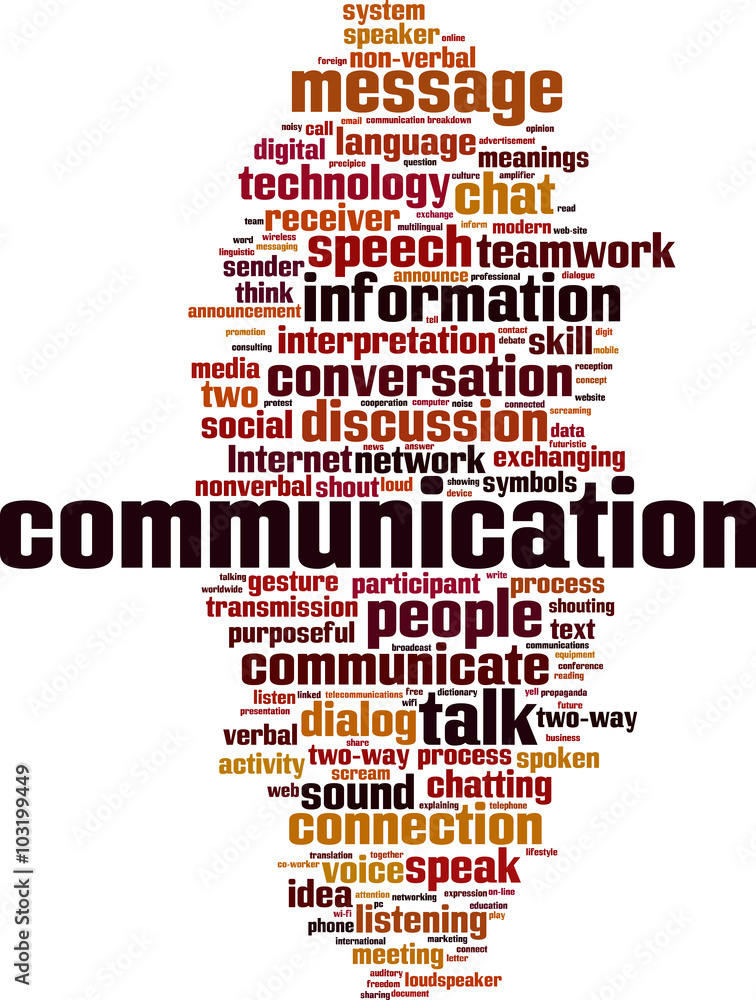 Communication word cloud concept. Vector illustration
