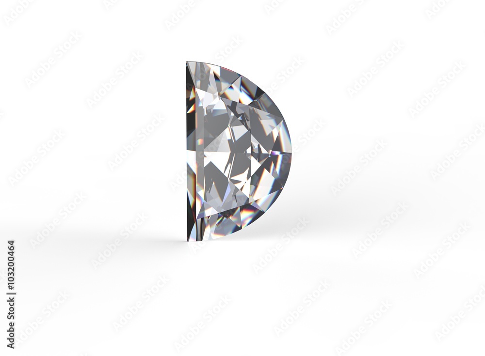 Gemstone on white. Jewelry background. Diamond