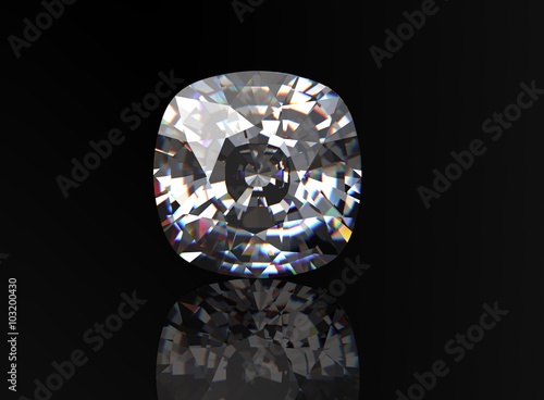 Gemstone on white. Jewelry background. Diamond.