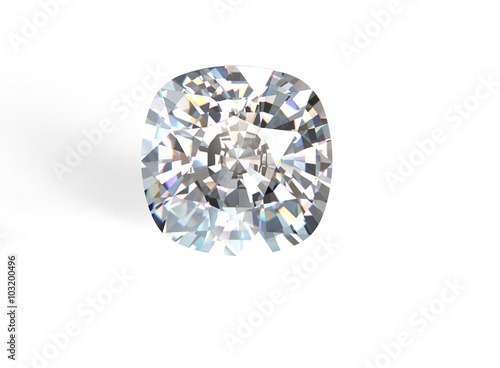 Gemstone on white. Jewelry background. Diamond.