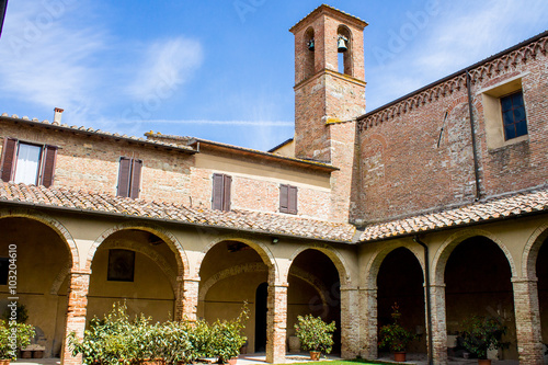 The Cloister in the Church of San Francesco in Chiusi near Siena photo