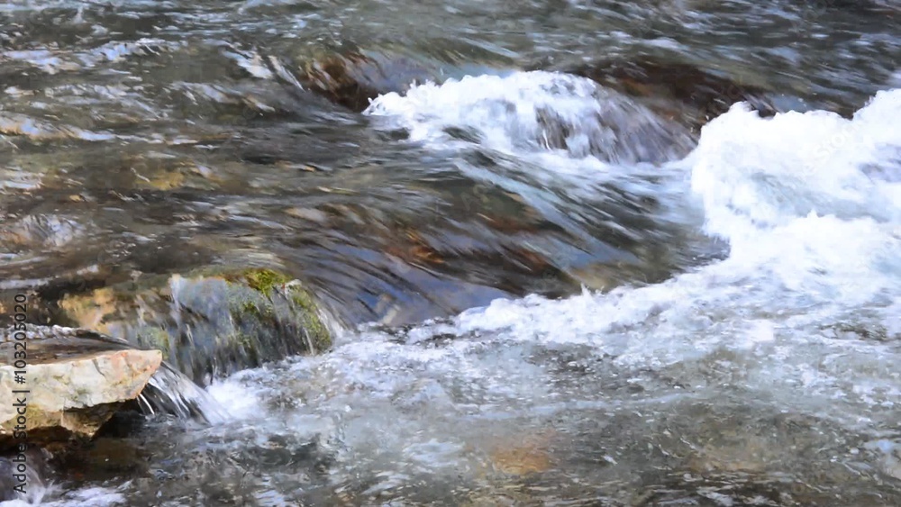 Detail of water down a river Detail of water down a river