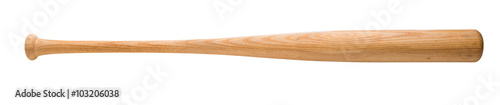 Foto Baseball bat on white