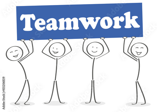 Strichmännchen sind für Teamwork