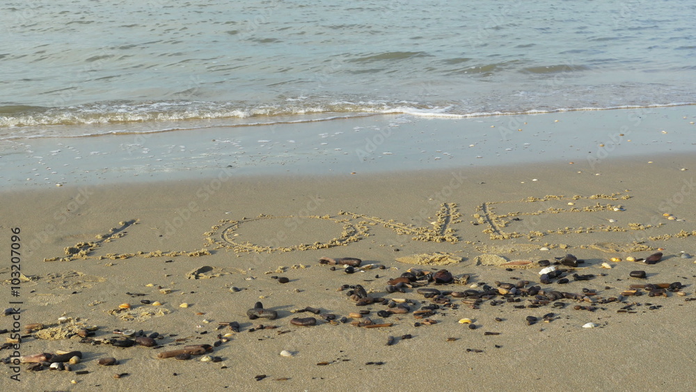 Love, letters written in the sand 4K Love, letters written in the sand 4K