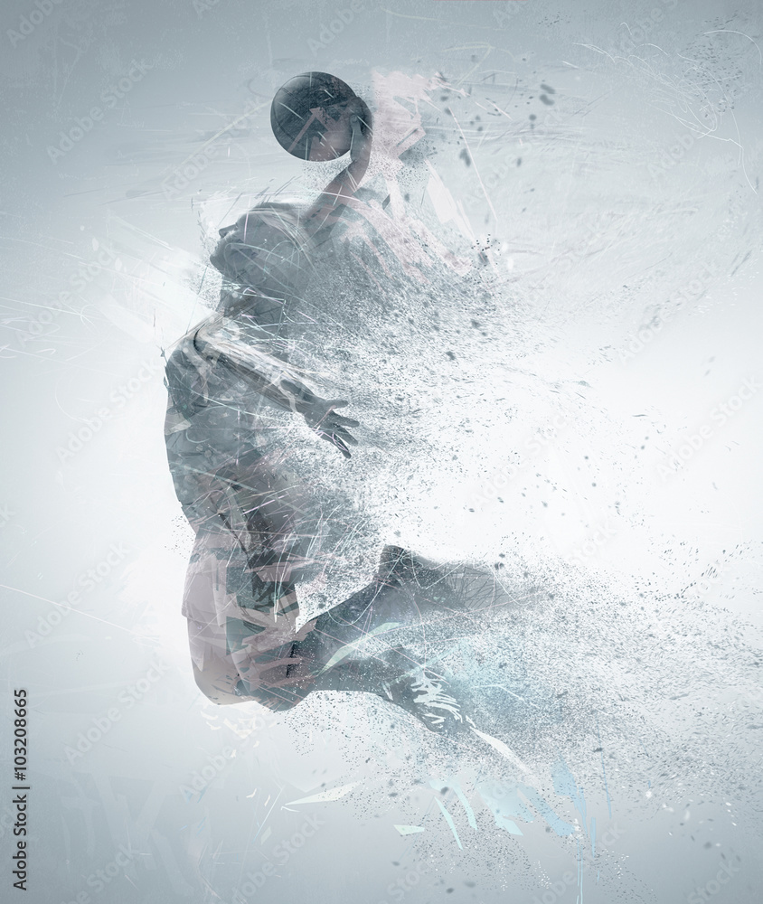 Naklejka premium slam dunk, basketball