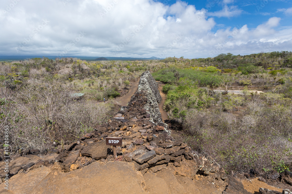 Wall of Tears (Muro de las lagrimas) , Isabela ,Galapagos ,Focus on