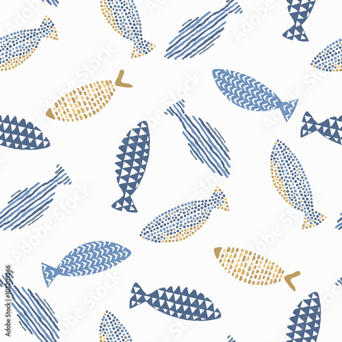 Decorative fishes pattern.