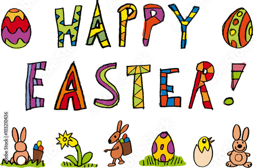 kinderschrift happy easter